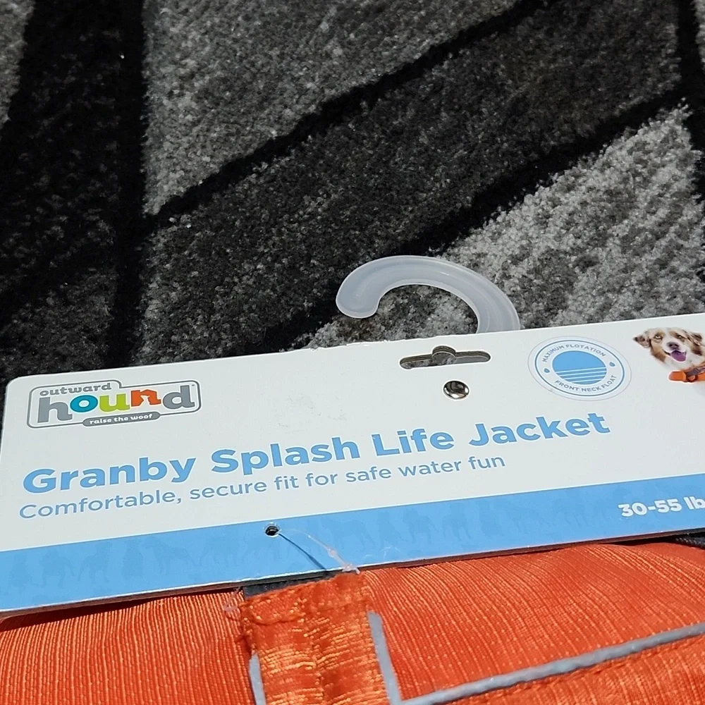 OUTWARD HOUND GRANBY SPLASH REFLECTIVE MAXIUMUM BUOYANCY DOG LIFE JACKET MED